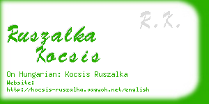 ruszalka kocsis business card